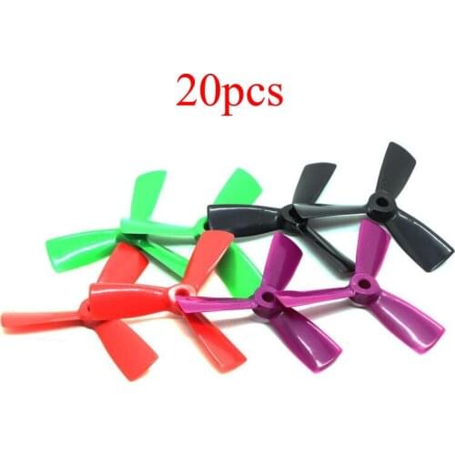 20Pcs 3045 Plastic Propeller 3" 5mm CW/CCW PC Propellers 3-Blades Spare Parts for FPV DIY RC Drone Mini Quadcopter P130