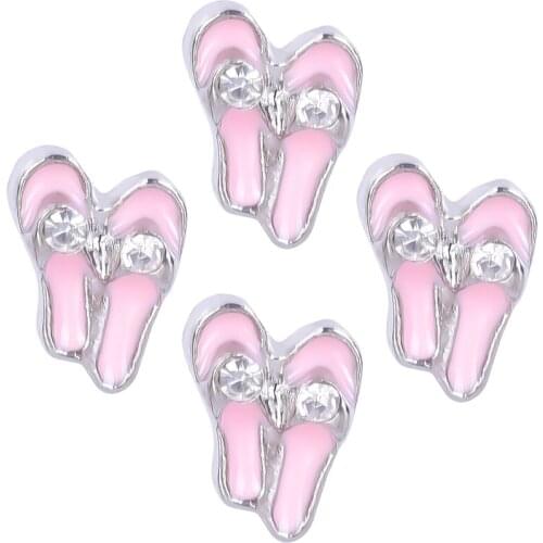 20Pcs/lot Women Red Slippers Floating Charms Finding Handmade Locket Pendant Jewelry Supplies