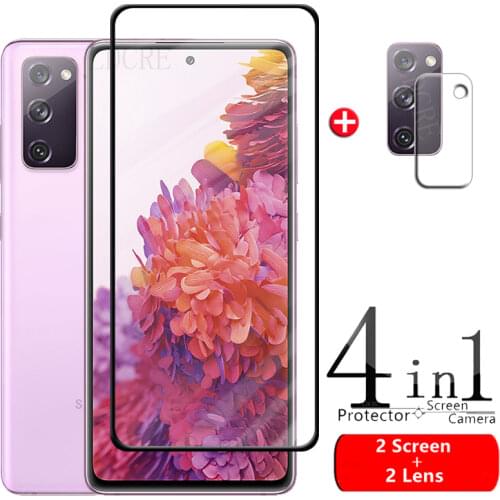 4-in-1 For Samsung Galaxy S20 FE Glass For Samsung S20 FE Full HD Tempered Glass For Samsung S20 Fan Edition FE Lite Lens Glass