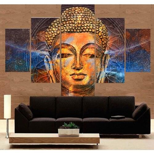 5 Panel Canvas Art Wall Decor Figure Buddha Xiang Modern Home Decor Bedroom Living Decoration Modular Print Picture