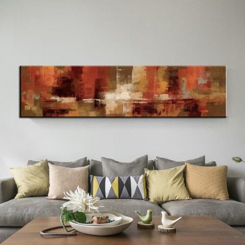 Abstract Oil Painting Yellow and Orange Color Bedroom Art Decoration Abstract Wall Picture For Living Room Canvas Prints Poster
