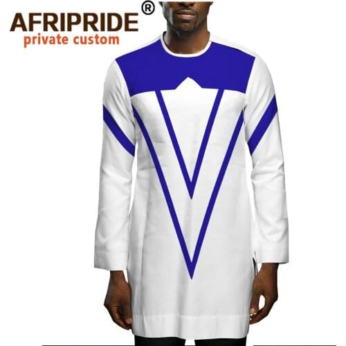 African Shirts for Men Plus Size Shirt Dashiki Tops Ankara Blouse Long Sleeve Outwear Tribal Dress Shirts Slim Fit Wear A2012003