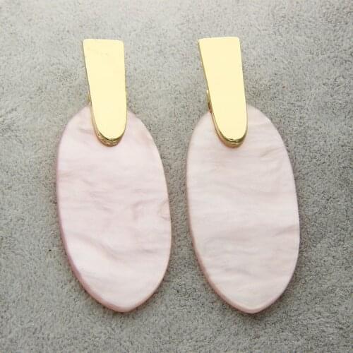 Acrylic Leopard Shell Earrings Snakeskin Leather Gold Dangle Earings Brand Jewelry