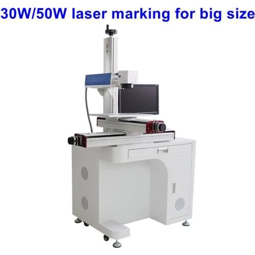 Customized outfit of Fiber Laser Marking Machine with slide table and filter unit on sale for sanitary ware