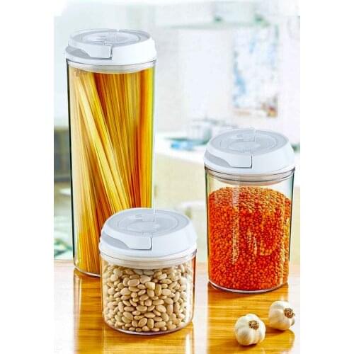Arsimo 3-Piece Vacuum Lid Cylinder Food Storage Container Set Mika