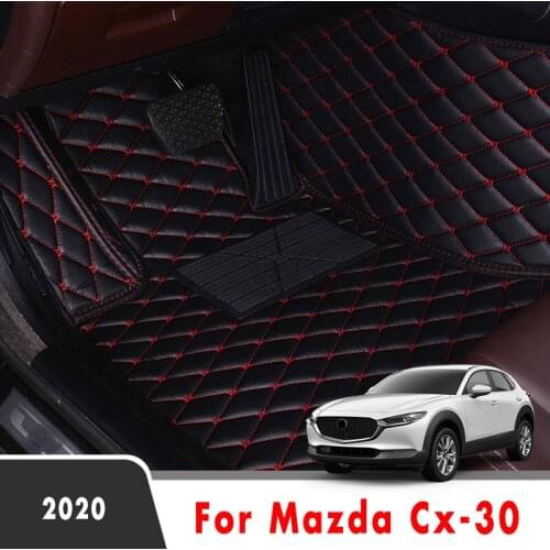 Car Floor Mats For Mazda Cx-30 2020 Auto Leather Carpets Styling Protect Waterproof Interior Accessories Foot Pads Custom Rugs