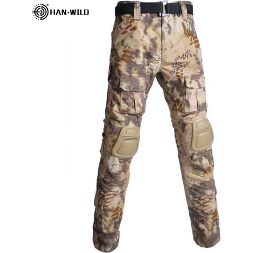 Tactical Solid Combat Pants with Knee Pads Mens Solider Training Airsoft Pants Army Military CS Paintball Military Trousers