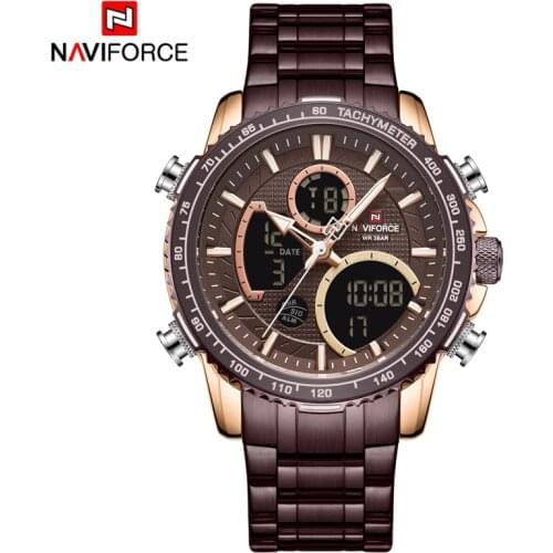 NAVIFORCE Mens Military Army Watches Mens Digital Quartz Wristwatch Male Waterproof Luxury Business Clock Relogio Masculino