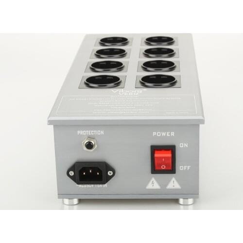 Viborg VE80 HiFi Power Filter Plant Schuko Socket 8Ways AC Power Conditioner Audiophile Power Purifier with EU Outlets