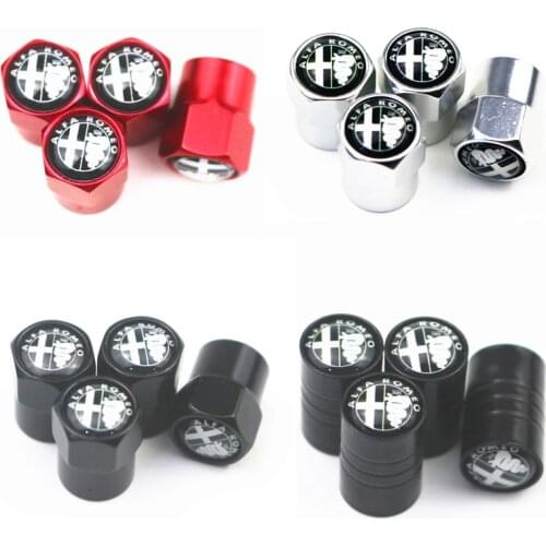 4pcs Car Tire Valve Caps Air Tyre Stems Cover case For alfa romeo 159 147 156 giulietta 147 Car styling