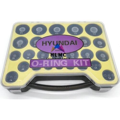 800 PCS Excavator repair oil seal rubber o-ring kit box For Hyundai