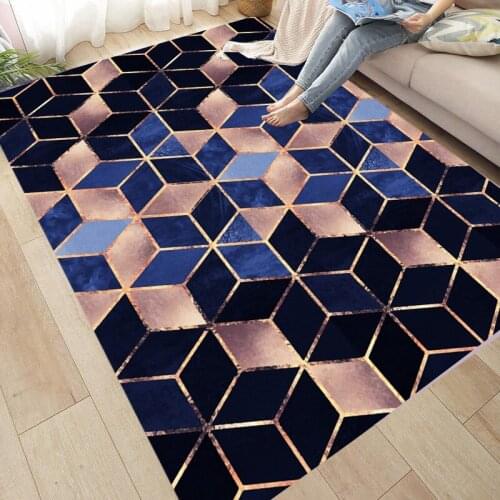 Living Room Bedroom Carpet Door Mat Luxury Crystal Velvet 3D Printed Carpet Nordic Style Carpet Non-Slip Washable ChildrenS Non