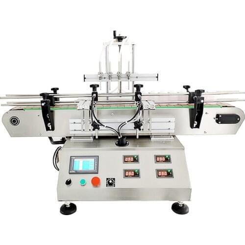 Newest Water Filler Perfume Oil Automatic Desktop 4 Heads 5-500ml Magnetic Pump Liquid Filling machine