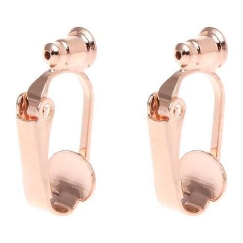 1 Pair Earrings Adapter Stud Ear Clips Converter For Non-pierced People Clip On Metal Component DIY Jewelry Making Tool Findings