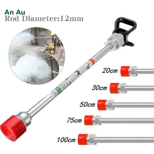 20/30/50/75/100cm Sprayer Extension Rod Airless Paint Spray Gun Tip Extension Pole Rod Aluminum Alloy Spraying Accessories