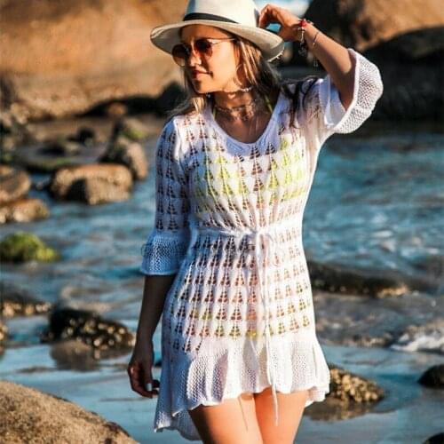 Swimming Dress For Woman Bathing Suit Cover Up Beach Ups Swimsuit Capes Female Womens Vestido De Praia Kaftan Plus Size Playa