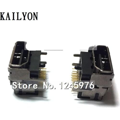 100pcs HDMI insert board 90 degrees cushion high, imported HDMI inline, 3 row 19P plastic heightening HD seat
