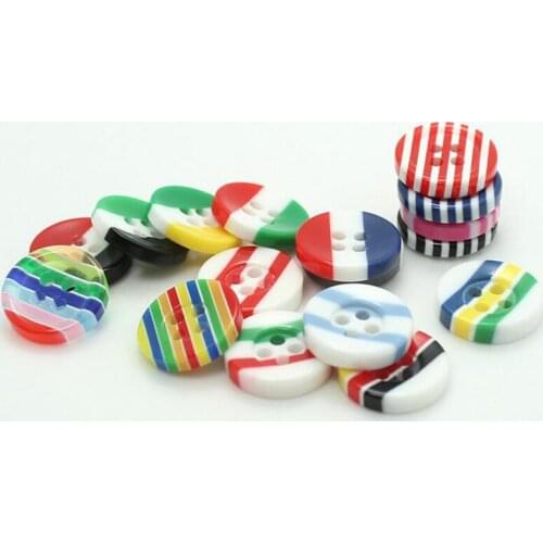 300pcs solid color buttons sewing 4 holes resinplastic buttons children colorful stripe garments baby buttons for ladies clothes