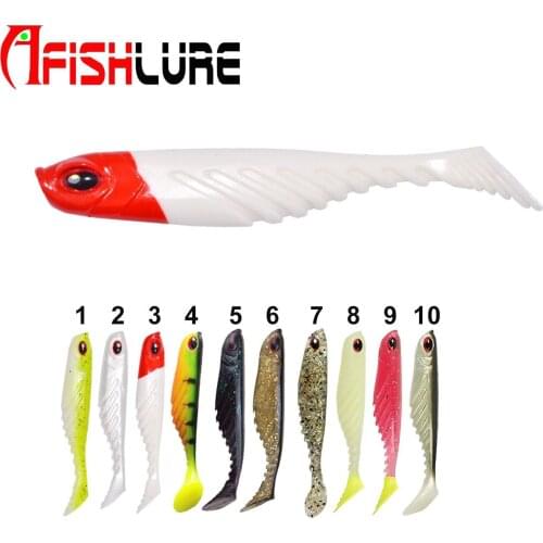 Afishlure 3pcs Pack T Tail Soft Shad Bait Lure 105mm/9.2g Soft Lure Artificial Wobblers