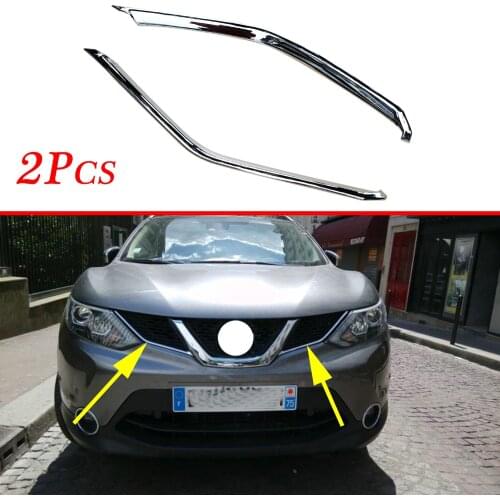 Car Accessories Chrome Front Grille Grill Cover Protect Stripes For Nissan Qashqai J11 Rogue Sport 2014 2015 2016 2017
