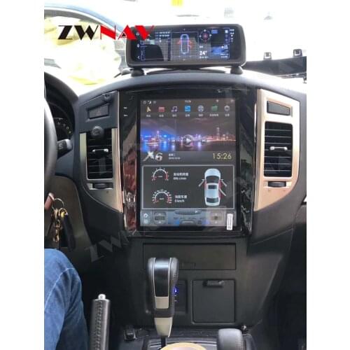 Tesla screen Android 9 Car multimedia Player For MITSUBISHI PAJERO V97 V93 Shogun Montero 2006+ GPS Audio radio stereo head unit