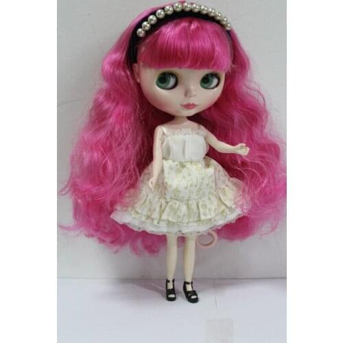 Free Shipping big discount RBL-140DIY Nude Blyth doll birthday gift for girl 4colour big eyes dolls with beautiful Hair cute toy