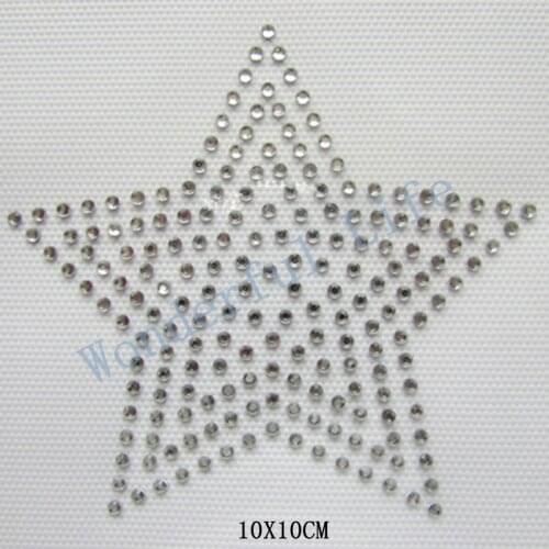 Free shipping full inside star in hotfix Rhinestone Iron On Heat Transfer for DANCE, GYM, WEDDING