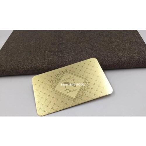 Custom shiny gold plated laser cut visiting card metal business cards
