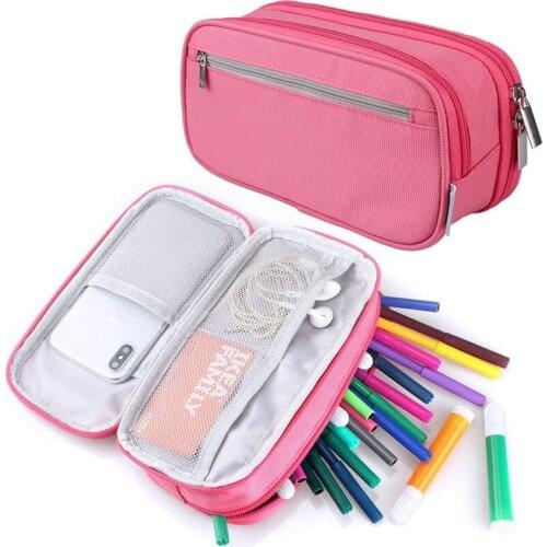Large Capacity Pencil Case Multifunctional 3 Layers Stationery Storage Bag Great Gifts for Boys and Girls Pen Bag Storage Pouch