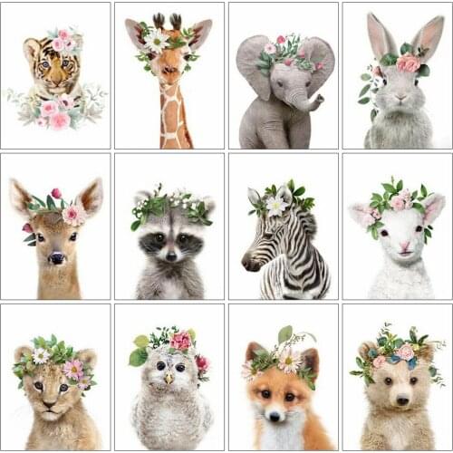 EverShine DIY Diamond Embroidery Tiger Picture Of Rhinestones Diamond Painting Animals Crystal Mosaic Handmade Art