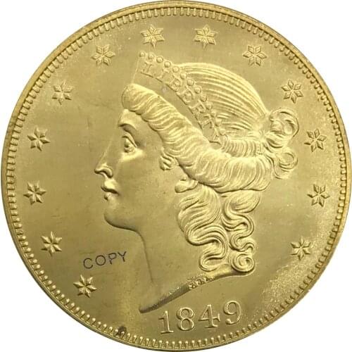1849 United States 20 Dollars gold coin Brass Collectibles Copy Coin