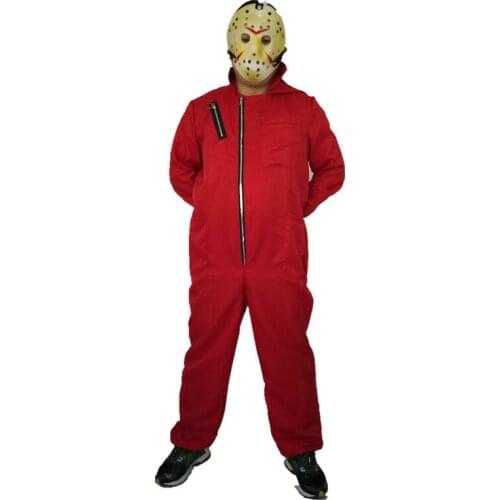 Jason Voorhees Friday The 13th Horror Hockey Mask Costume Salvador Dali The House of Paper La Casa De Papel Cosplay Costume