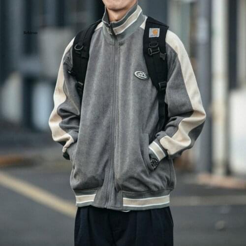 Spring Fashion Sports Jacket Japanese Streetwear High Quality Stand Up Collar Coat Men Clothing Harajuku Casual Tops Male