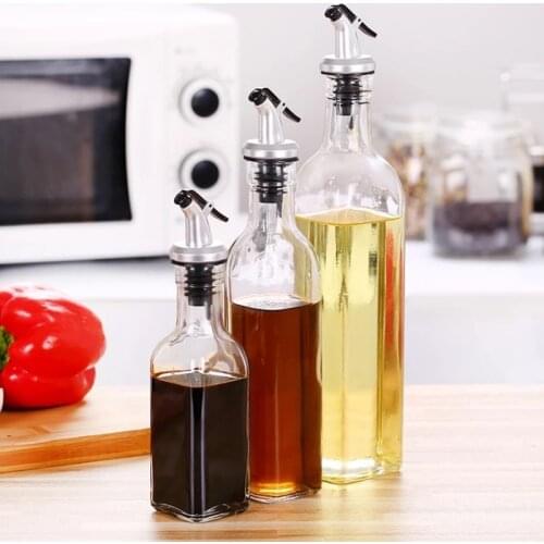 Oil Bottle Stopper Lock Plug Seal Leak-proof Food Grade Rubber Nozzle Sprayer Liquor Dispenser Wine Pourer Kitchen Bar Tool