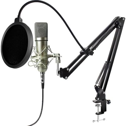 E23 Vocal Microphone Usb Xlr Studio Mikrofon Kit Silver Metal Youtube PC Microfone for Studio Streaming Gaming Recording Music
