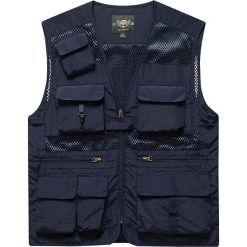Mans Outdoor Vest for Hiking Fishing Pockets Plus Size Adults Waistcoat Spring Autumn Sleeveless Jacket Chaleco Tactico Militar