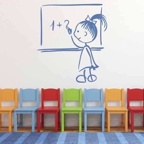 Classroom Mates Wall Decals Primary Education School Nursery Interior Decor Window Vinyl Stickers Removable Creative Mural Q017