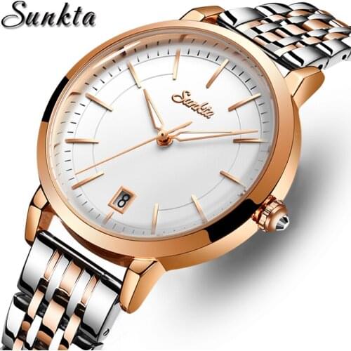 Women Watches 2020 SUNKTA Top Brand Luxury Watch Quartz Waterproof Womens Wristwatch Ladies Girls Fashion Clock reloj mujer