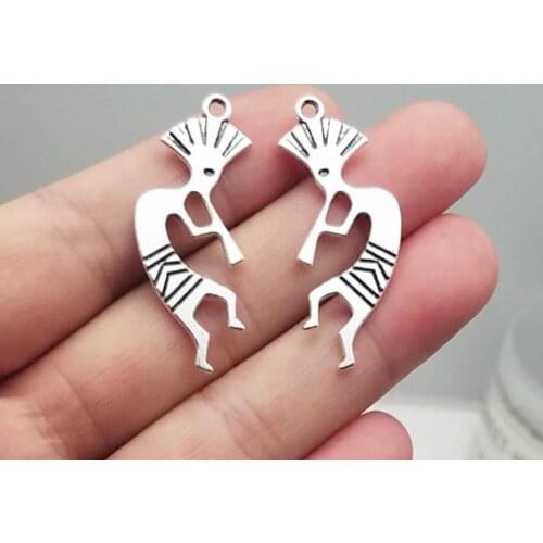 20pcs/lot--40x17mm, Rain god cham,Antique silver plated Kokopelli charms,DIY supplies, Jewelry accessories