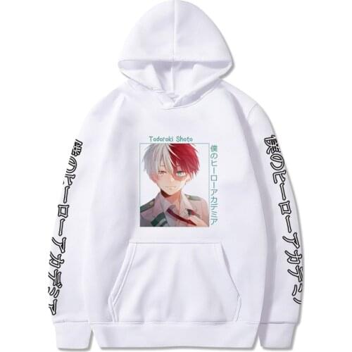 My Hero Academia Casual Korean Pullovers Hoodies Women Man Loose Tops Pocket Kawaii Sweatshirts