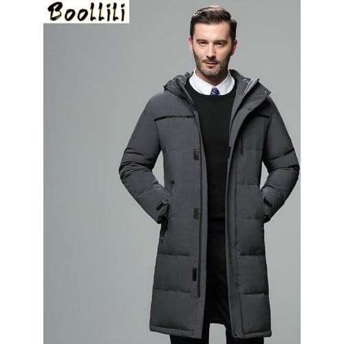 2020 New Fashion Autumn Winter Outwear Down Jacket Men Windproof Waterproof Duck Down Parka Male X-Long Thick Warm Coat M-4XL