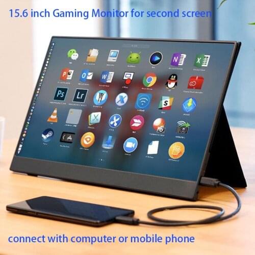 Super thin 15" IPS Screen FHD Portable LED display laptop Computer 15.6 inch Monitor With Speaker Type-C Port