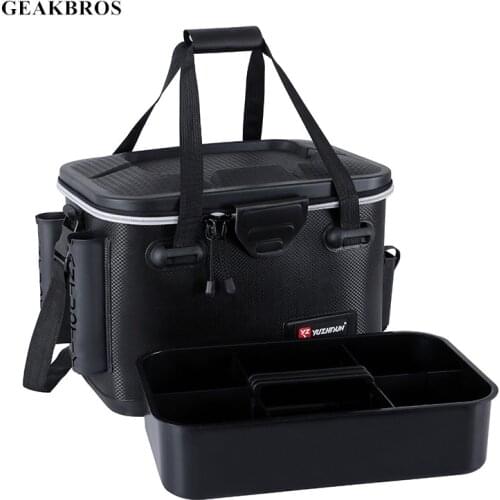 Upgrade Fishing Bag Thickened EVA Fish Bucket Box Waterproof Tackle Storage Hard Shell Large Capacity Organizer Carrying Bag