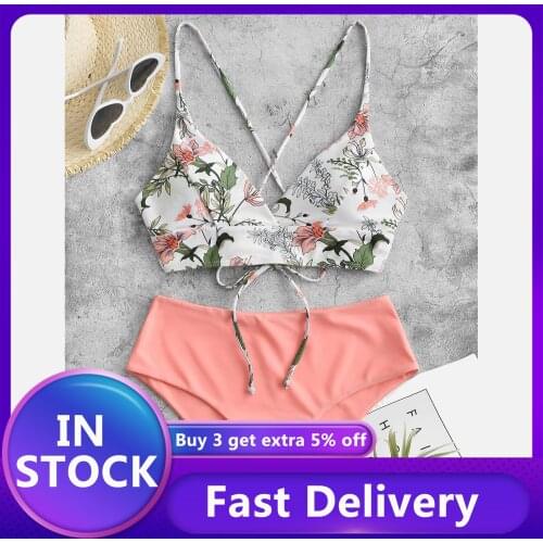 #VO Bandage Swimsuit Women Two Piece Swimming Suit For Women Swimwear Women Bikini Set Beachwear Bikinis 2021 Maillot De Bain
