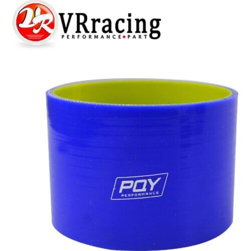 VR - Blue&yellow 4" 102mm Straight Silicone Intercooler Turbo Intake Pipe Coupler Hose VR-SH0040-QY