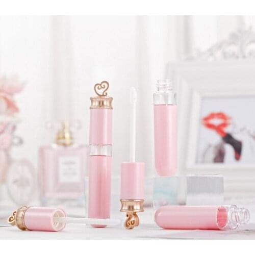 Private Label Pink Refillable Bottles Containers Samples Lip Gloss Tubes Empty Refillable Lip Balm Bottles for DIY Samples Pink