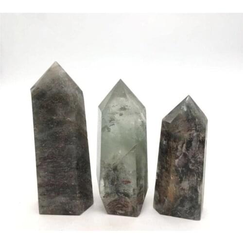 Green Ghost Phontom Wand Point Natural Minerals Crystals For Home Decoration