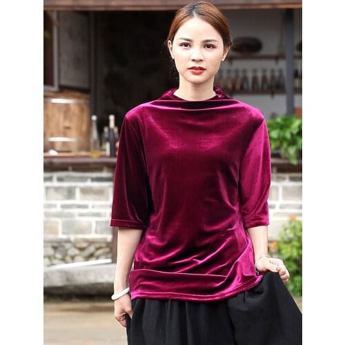 New 2021 Spring women half sleeve loose casual velour T-shirts,Summer plus size fashion vintage velvet shirts,M-7XL Tops
