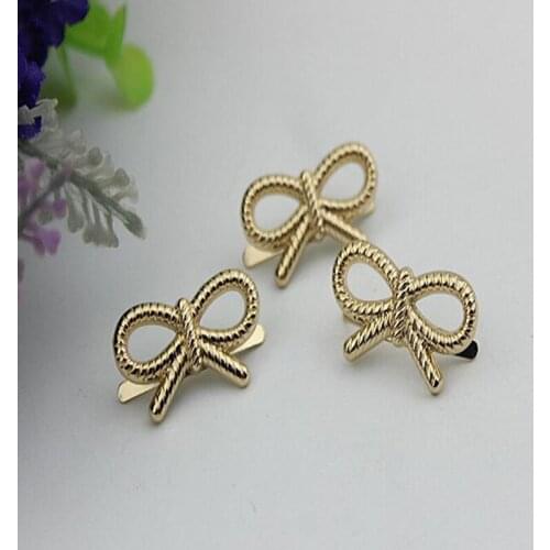 10pcs/lot luggage bag hardware accessories diy metal bowknot decorated buckle shoe buckle adornment bag hardware accessories