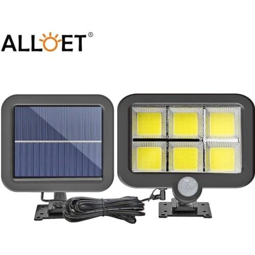 120LED Solar Light Split Lamp COB IP65 Waterproof Motion Sensor Powered Sunlight Outdoor Garden Night Lighting Solar Lamp